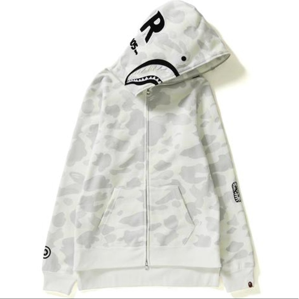 BAPE City Camo Shark Long Full Zip Hoodie